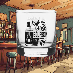 Vaso De Whiskey arte de palabras divertidas de primer bourbon