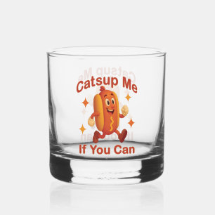 Vaso De Whiskey Atrápenme Si Puedes Comer Perro Caliente - Ketchup