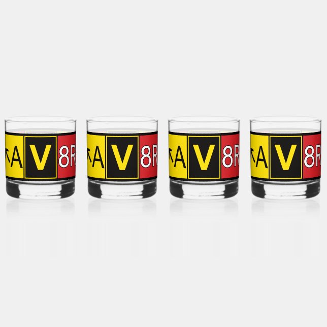 Vaso De Whiskey Aviador - AV8R - (Anverso)