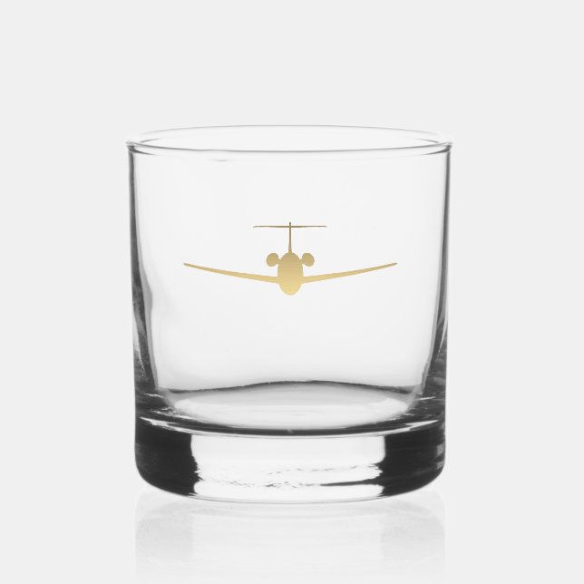Vaso De Whiskey Avión Gold Jet (Anverso)