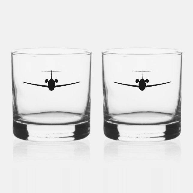 Vaso De Whiskey Avión Jet (Anverso)