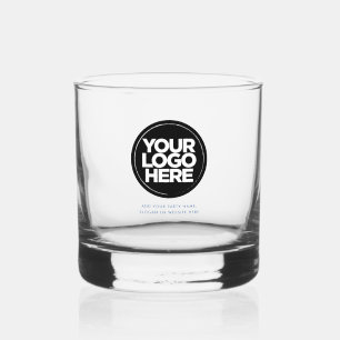 Vaso De Whiskey Azul   Logotipo personalizado y gafas de susurros 