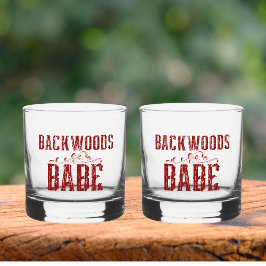 Vaso De Whiskey Backwoods Babe Whiskey Glass Set
