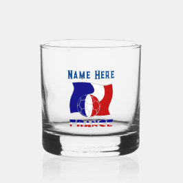 Vaso De Whiskey Balón de Fútbol Bandera Francesa Personalizado