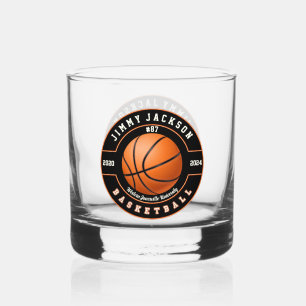 Vaso De Whiskey Baloncesto Deportes Rocas Whiskey Glass Drinkware