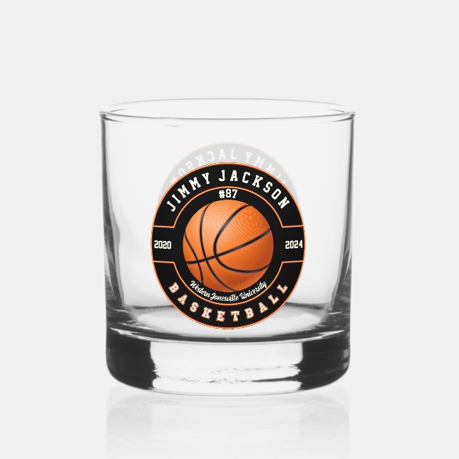 Vaso De Whiskey Baloncesto Deportes Rocas Whiskey Glass Drinkware (Anverso)