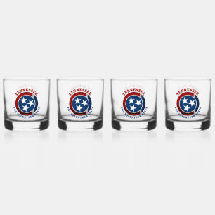 VASO DE WHISKEY BANDERA DE ESTADO VOLUNTARIO DE TENNESSEE