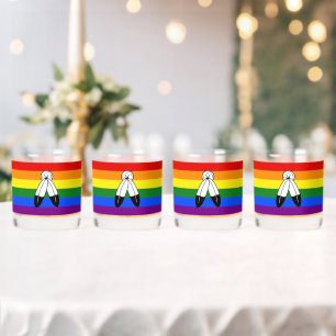 Vaso De Whiskey Bandera de orgullo de dos espíritus de SlipperyJoe