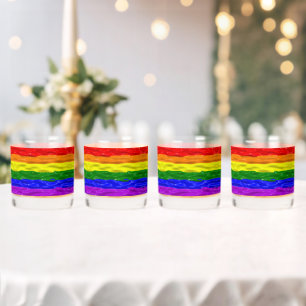 Vaso De Whiskey Bandera de orgullo de SlipperyJoe's brillo líquido