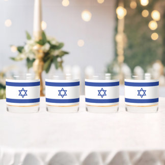 Vaso De Whiskey Bandera del Estado de Israel, Estrella de David Ju