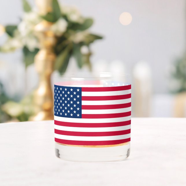 Vaso De Whiskey Bandera estadounidense (Insitu (Boda))