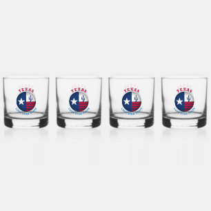 VASO DE WHISKEY BANDERA ESTATAL TEXAS LONE STAR