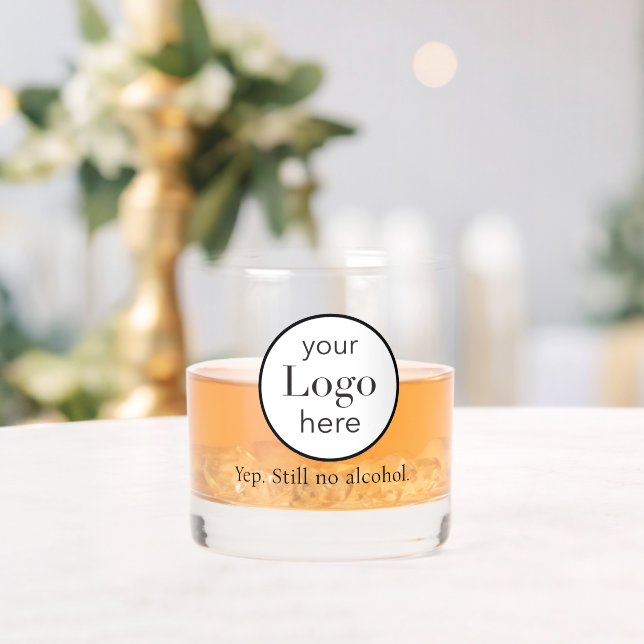 Vaso De Whiskey Barra sencilla con logotipo (Insitu (Boda))