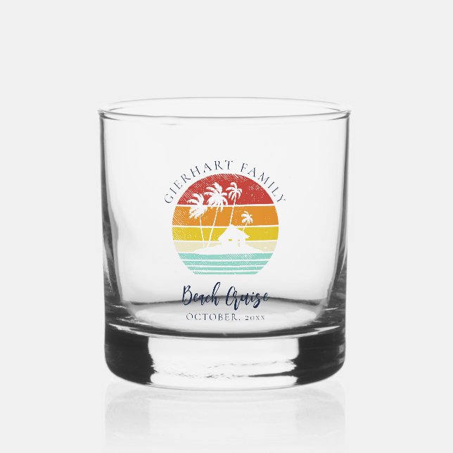 Vaso De Whiskey Beach House Family Vacation Swag Keepsake Personal (Anverso)