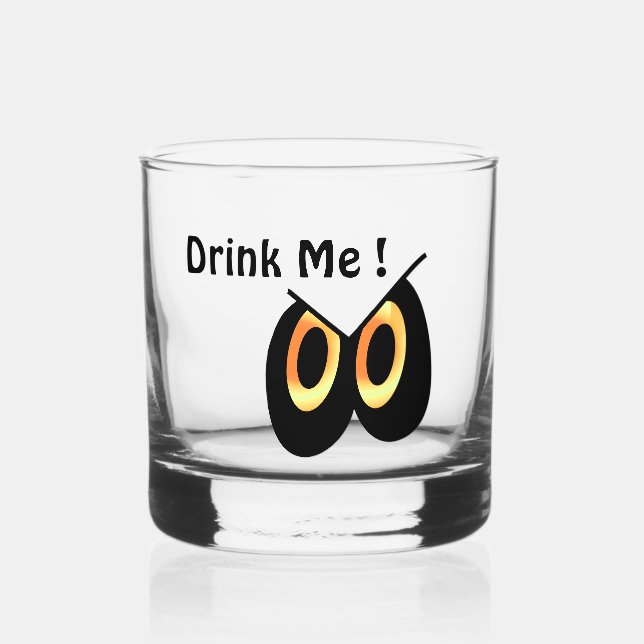 Vaso De Whiskey Beber los ojos de Halloween (Anverso)