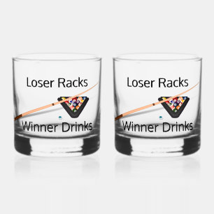 Vaso De Whiskey Bebidas ganadoras con racks de pérdida de piscina