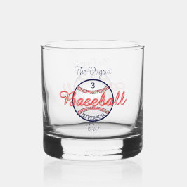 Vaso De Whiskey Béisbol Deportes Whiskey Rocks Vidrio Drinkware