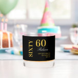 Vaso De Whiskey Black & Gold 60th Birthday Elegant Cocktail Fiesta<br><div class="desc">Black & Gold 60th Birthday Elegant Cocktail Fiesta Whiskey Glass</div>