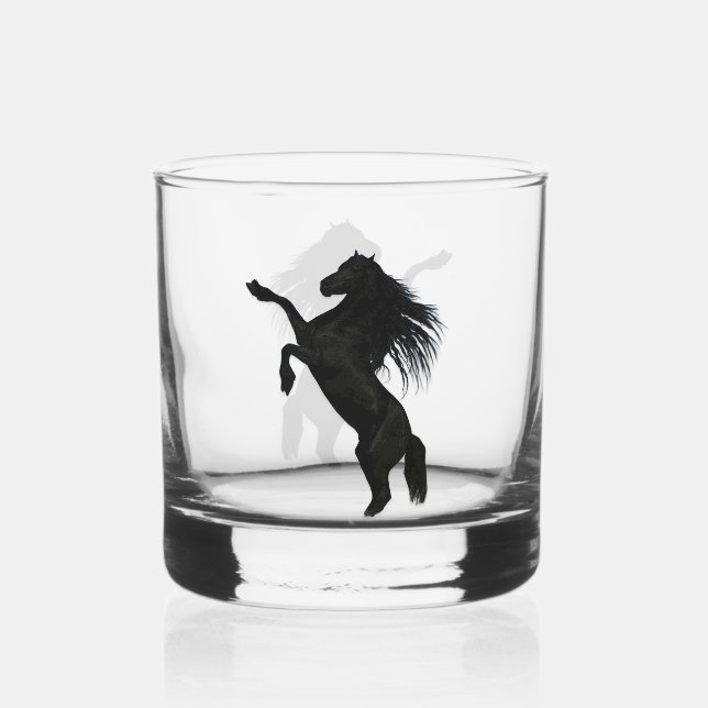Vaso De Whiskey Black horse (Anverso)