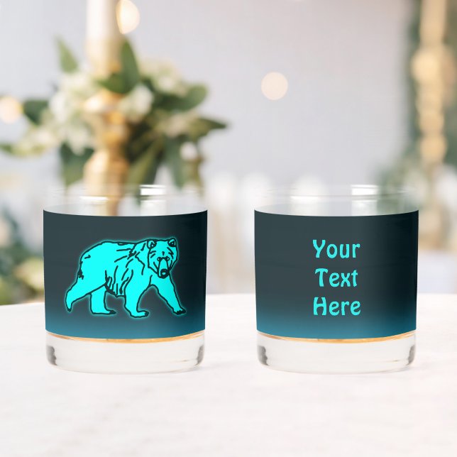 Vaso De Whiskey Blue Kodiak Bear (Insitu (Boda))