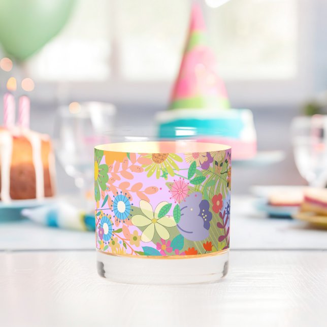 Vaso De Whiskey Boda de flores (Insitu (Cumpleaños))