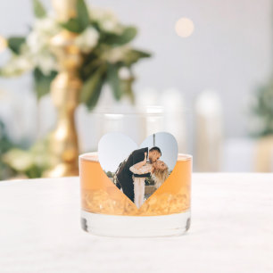 Vaso De Whiskey Boda de texto de fotografía de parejas personaliza