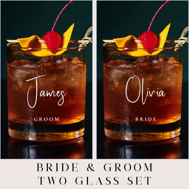 Vaso De Whiskey Boda personalizado de Bride Groom (Subido por el creador)