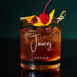 Vaso De Whiskey Boda personalizado de moda Groom