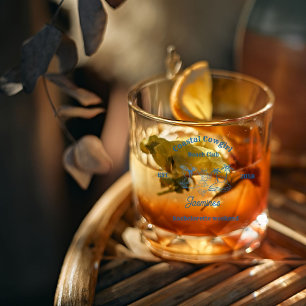 Vaso De Whiskey Bodega costera Blue Ocean Bachelorette fin de sema