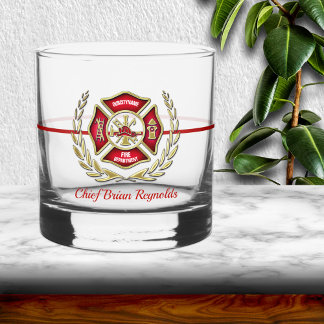 Vaso De Whiskey Bombero personalizado