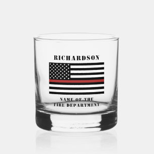 Vaso De Whiskey Bombero personalizado Departamento de bomberos del