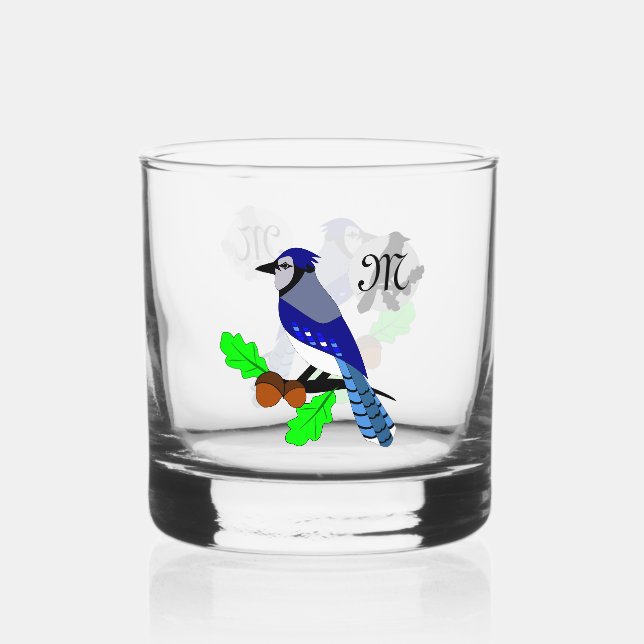 Vaso De Whiskey Bonito azul Jay Bird (Anverso)