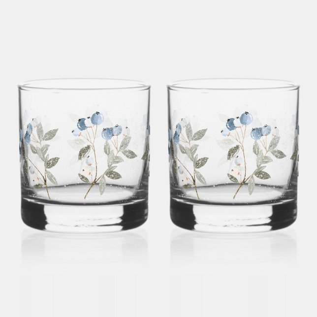 Vaso De Whiskey Botánico de Arándano Invernal (Anverso)