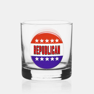 Vaso De Whiskey Botón Republicano