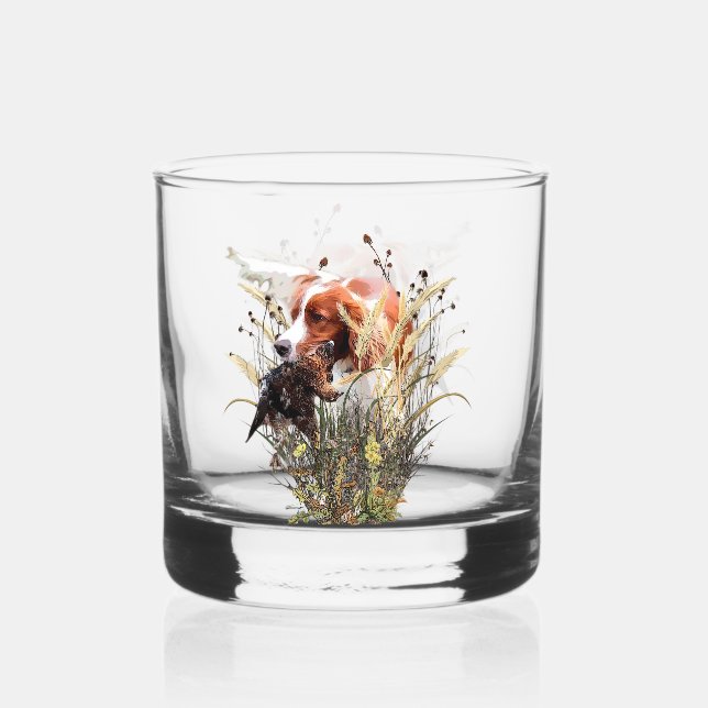 Vaso De Whiskey Brittany Spaniel (Anverso)