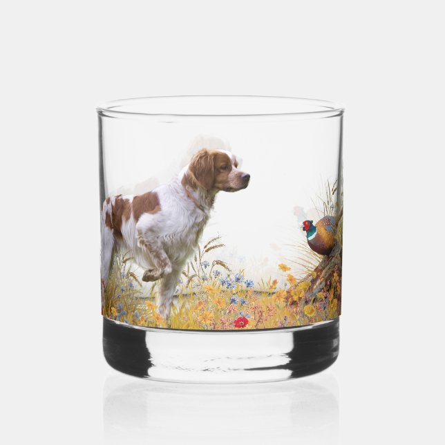 Vaso De Whiskey Brittany Spaniel Whiskey Glass (Anverso)