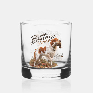 Vaso De Whiskey Brittany Spaniel y chocha