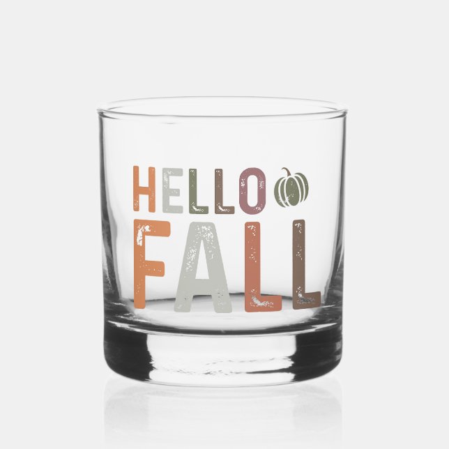 Vaso De Whiskey Bueno, hola otoño (Anverso)