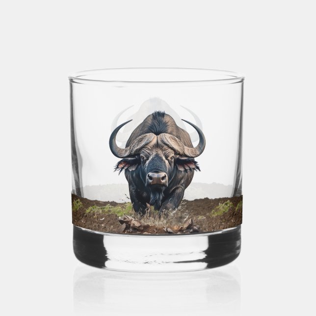 Vaso De Whiskey Búfalo africano (Anverso)