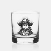 Cabeza de pirata con sombrero marinero y parche en