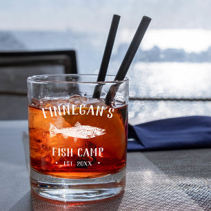 Vaso De Whiskey Cabina de pesca rusa blanca y naval personalizada