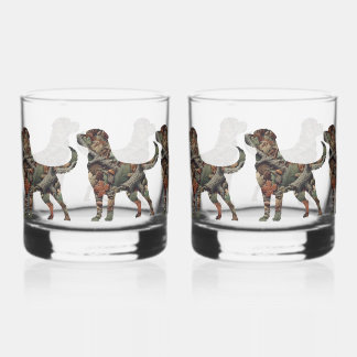 Vaso De Whiskey Caja de joyas de la caja de Keepsake del labrador 