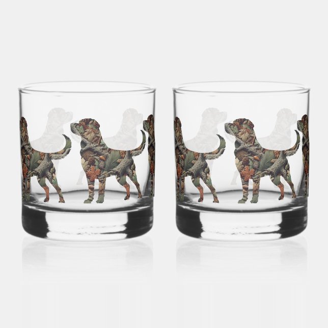 Vaso De Whiskey Caja de joyas de la caja de Keepsake del labrador  (Anverso)