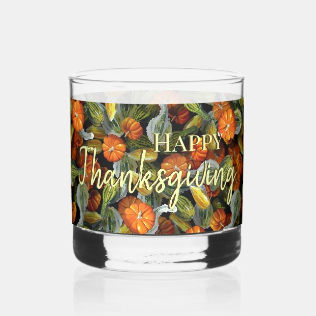Vaso De Whiskey Calabaza, Escasez De Vidrio De Consumo De Otoño (Anverso)