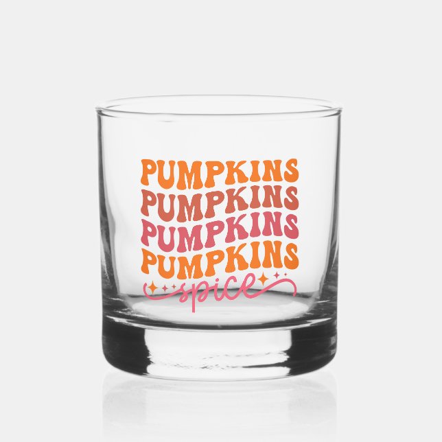 Vaso De Whiskey Calabazas calabazas calabazas calabazas especias (Anverso)