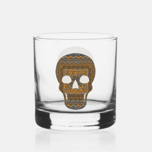 Vaso De Whiskey Calavera de Halloween