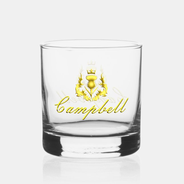 Vaso De Whiskey Campbell Gold Crowne Thistle Whiskey Glass (Anverso)