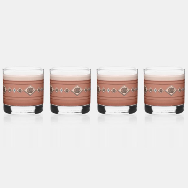 Vaso De Whiskey Cañón de arenisca suroeste y Conchos (Anverso)