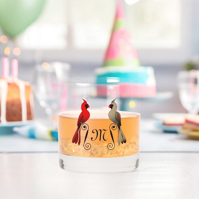 Vaso De Whiskey Cardenal norte SongBird (Insitu (Cumpleaños))