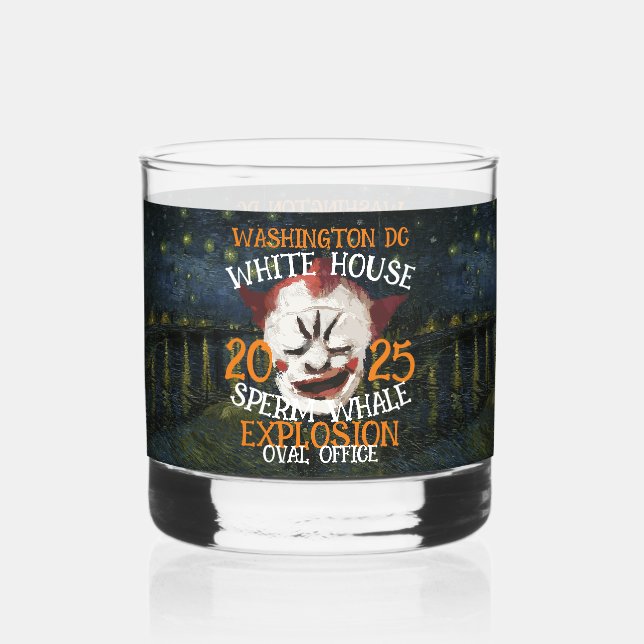 Vaso De Whiskey CASA BLANCA DE explosión de ballena TRUMP Sperm 20 (Reverso )